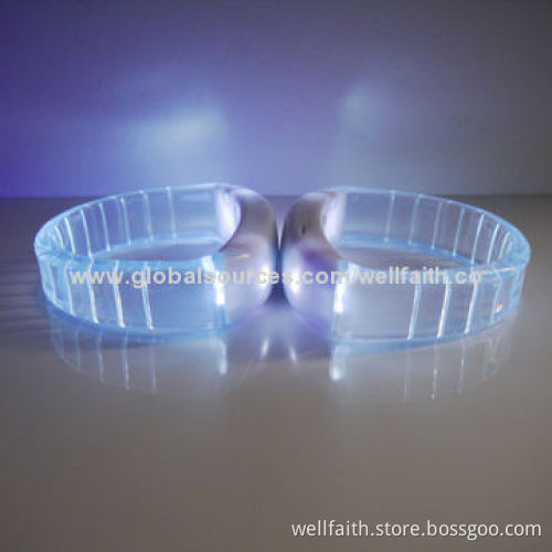 Promotional Gift Sound Activated LED Customized Bracelets for Fun, PVC+PS Materials